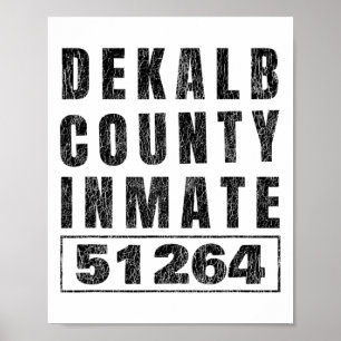 Affiche Prison Détenu Costume Halloween Dekalb Comté Geor