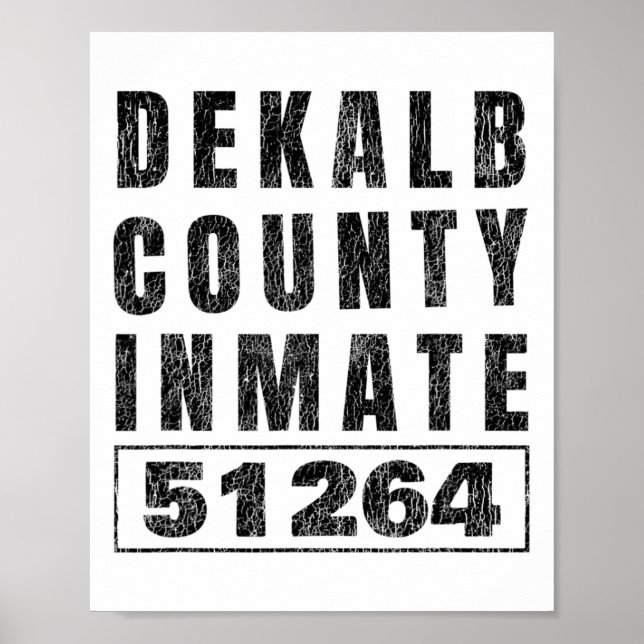 Affiche Prison Détenu Costume Halloween Dekalb Comté Geor (Devant)