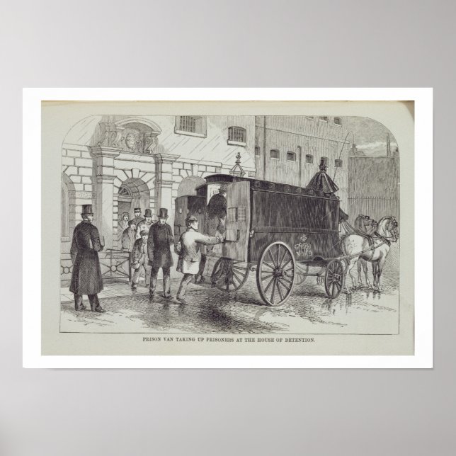 Affiche Prison Van prise de prisonniers à la Maison de Det (Devant)