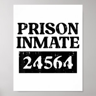 Affiche Prisonnier d'Halloween Prisonnier Détenu Drôle Cos