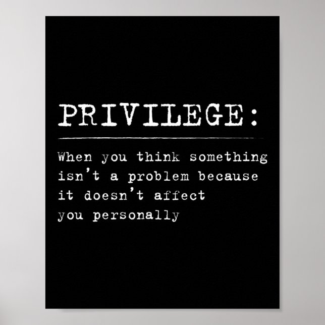 Affiche Privilege Definition Equality And Civil Rights Sup (Devant)