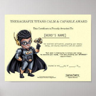 Affiche Prix de thérapie pédiatrique calme et capable