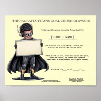 Affiche Prix de thérapie pédiatrique calme et capable
