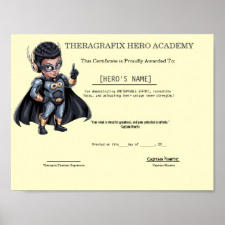 Affiche Prix de thérapie pédiatrique Force et déterminatio