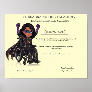 Affiche Prix de thérapie pédiatrique pour la vitesse et la