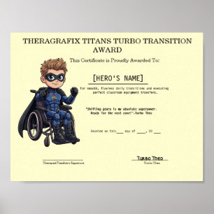 Affiche Prix de transition Turbo Theo Éducation Spéciale