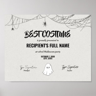 Affiche Prix du meilleur costume d'Halloween
