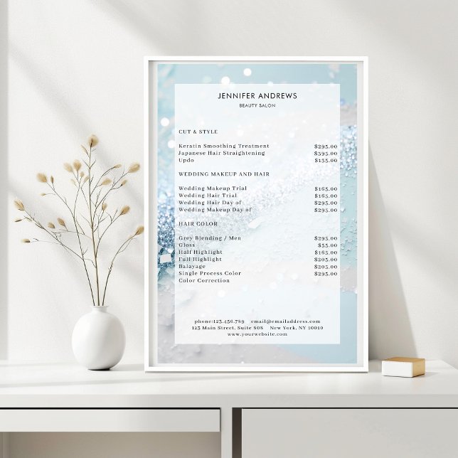 Affiche Prix du Salon de Parties scintillant moderne (Créateur téléchargé)