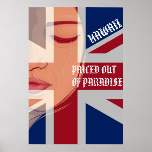 Affiche PRIX HORS PARADIS - Drapeau WAHINE HI PLEIN