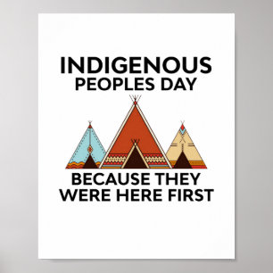 Affiche Prix Indigenous Peoples Day They Were Here First N
