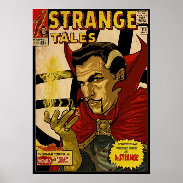 AFFICHE PRIX VINCENT COMME DR STRANGE RETRO COMIC COVER (Devant)