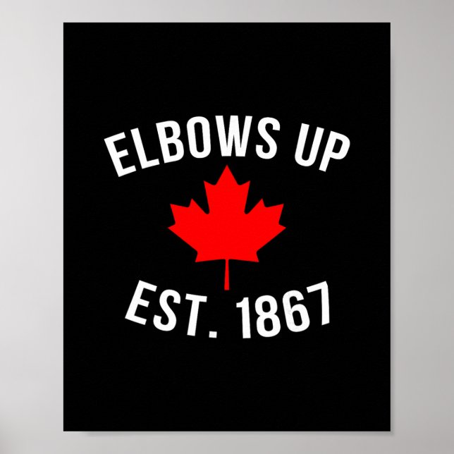 Affiche Pro Canada Elbows Up Established 1867  (Devant)