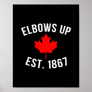 Affiche Pro Canada les coudes levés Établis en 1867