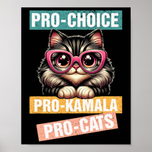 Affiche Pro Choice Pro Kamala Pro Cat Kamala 2024 Pour Pre