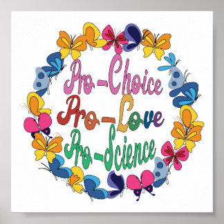 Affiche Pro-Choice Pro-Love Pro-Science, Feminist Gay