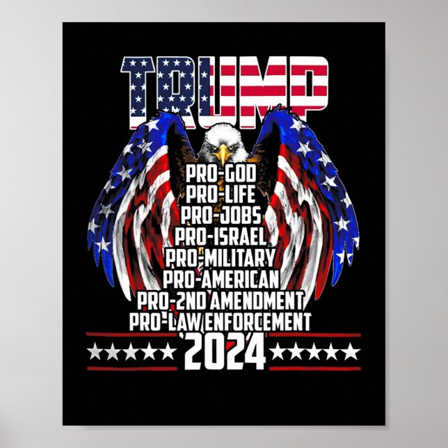 Affiche Pro God Anti-avortement Po Jobs Pro Israel Pro 202 (Devant)