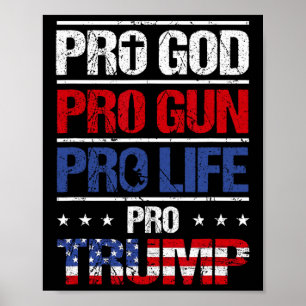 Affiche Pro God Pro Gun Anti-avortement Pro Trump Shirt Pa