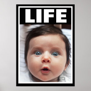 AFFICHE PRO-LIFE BÉBÉ CHEVEUX SOMBRE VIE INFANTE