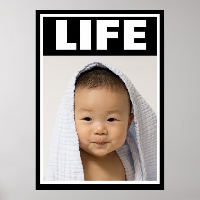 AFFICHE PRO-LIFE HEUREUX BÉBÉ ASIATIQUE VIE INFANTE (Devant)