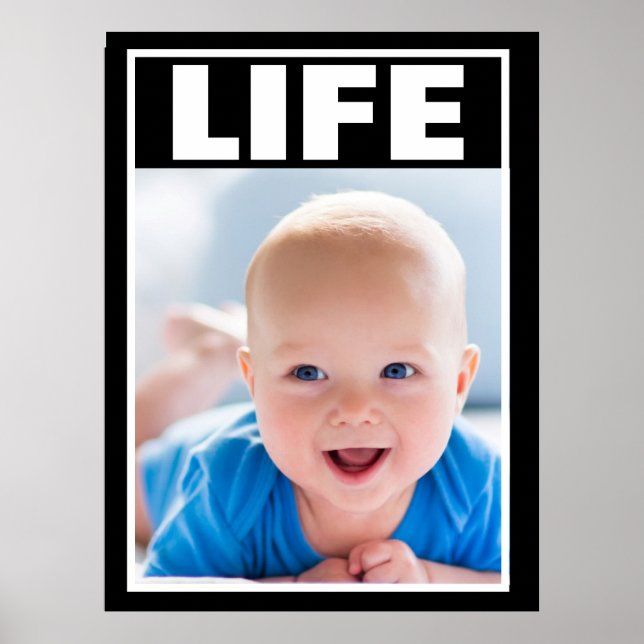AFFICHE PRO-LIFE SOURIRE BÉBÉ GARÇON GRAND (Devant)