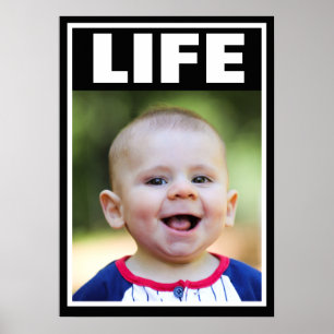 AFFICHE PRO-LIFE SOURIRE BÉBÉ GARÇON VIE INFANTE