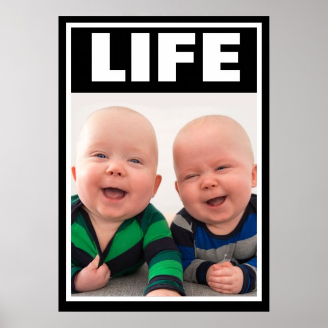 AFFICHE PRO-LIFE SOURIRE DES GARÇONS À BÉBÉ DOUCE (Devant)