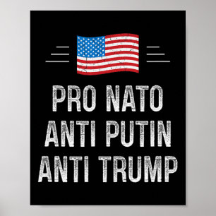 Affiche Pro Otan - Anti Poutine - Anti Trump - Style Rétro