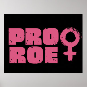 Affiche Pro Roe Droits des femmes Word Art