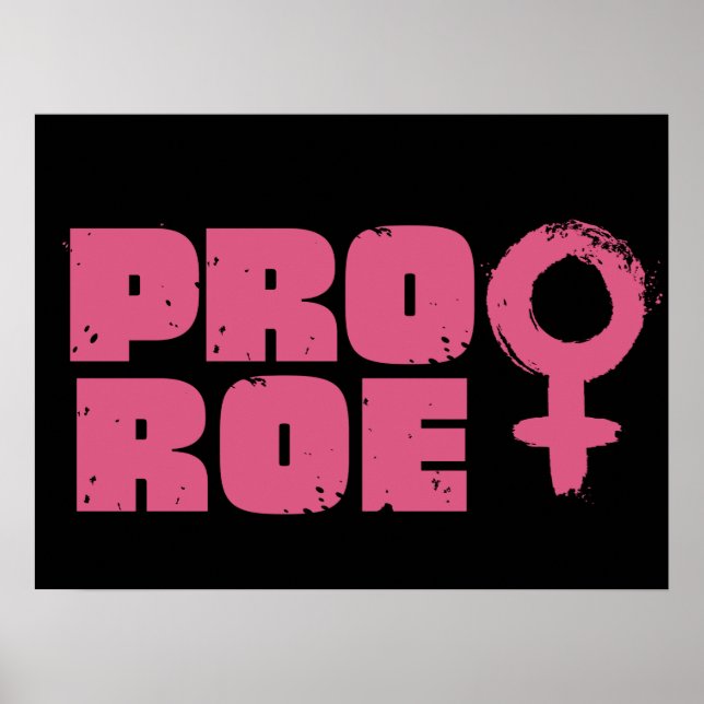 Affiche Pro Roe Droits des femmes Word Art (Devant)