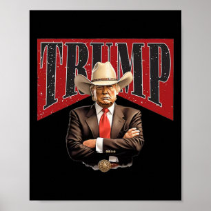 Affiche Pro Trump Cowboy