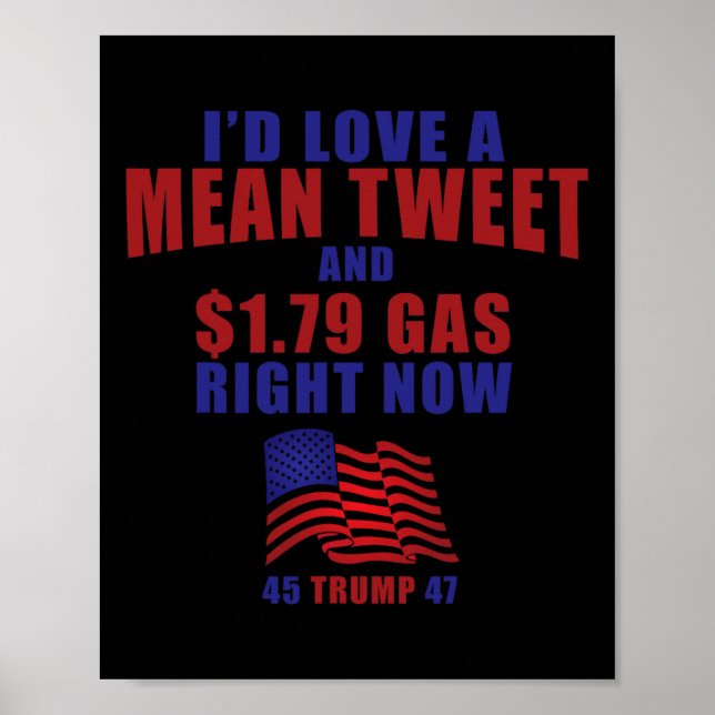 Affiche Pro Trump Supporter Id Love A Moyenne Tweet Prix D (Devant)