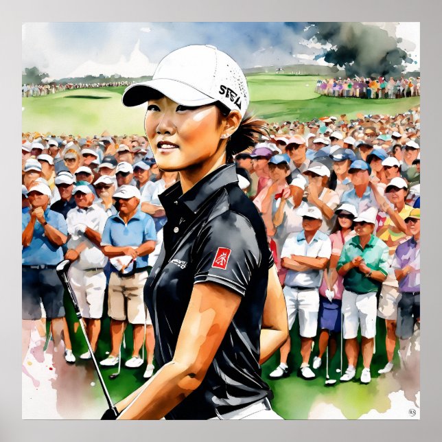 Affiche Pro Woman Golfer - Golf Art Imprimer (Devant)