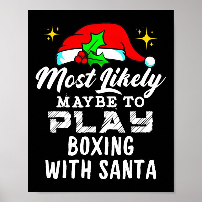 Affiche Probablement De Jouer À La Boxe Avec Père Noël Drô (Devant)