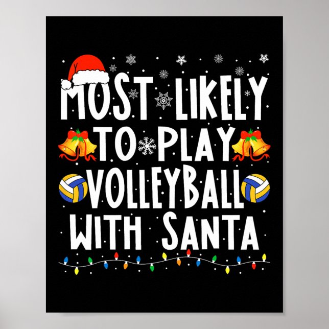 Affiche Probablement Jouer Au Volley-ball Avec Père Noël C (Devant)