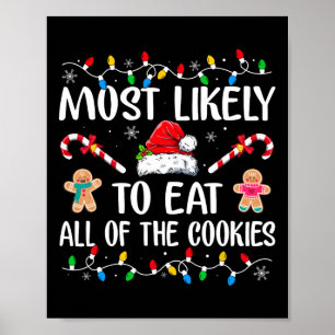 Affiche Probablement Manger Tous Les Cookies De Noël Famil