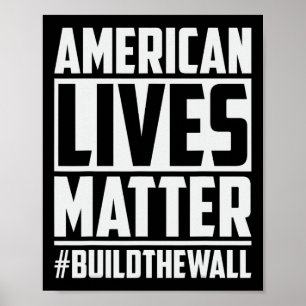Affiche Problème #buildthewall Trump Usa 2020 Design