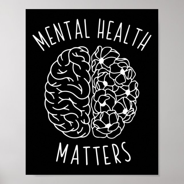 Affiche Problème de santé Graphique du cerveau humain Cons (Devant)