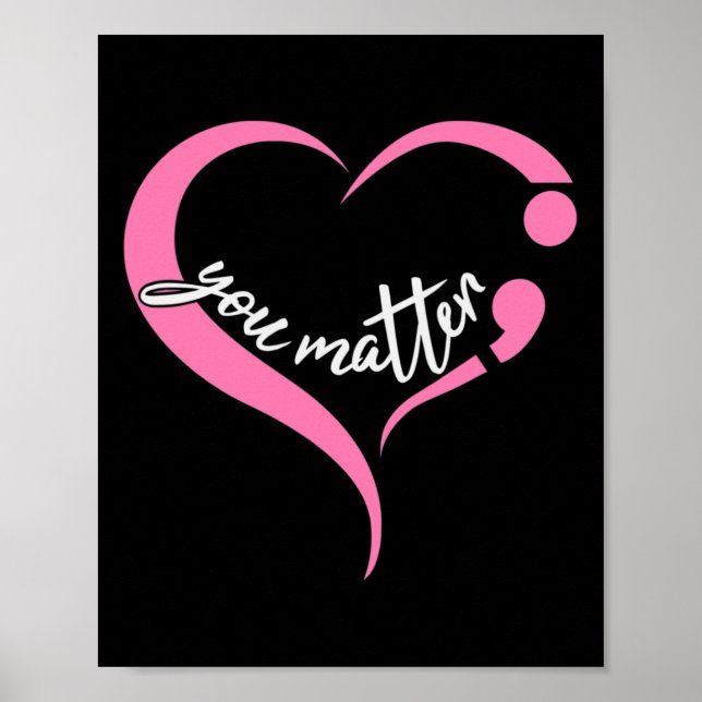 Affiche Problème Des Jeunes Semicolon Santé Mentale Et Sui (Devant)