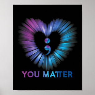 Affiche Problème du coeur 988 Sensibilisation à la prévent