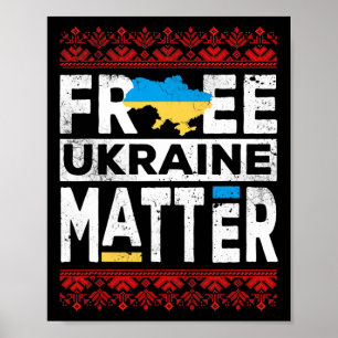Affiche Problème d'Ukraine libre Chemise ukrainienne Drape