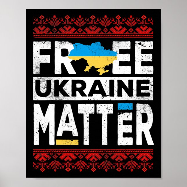 Affiche Problème d'Ukraine libre Chemise ukrainienne Drape (Devant)