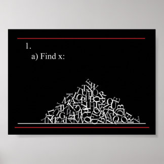 Affiche Problème mathématique