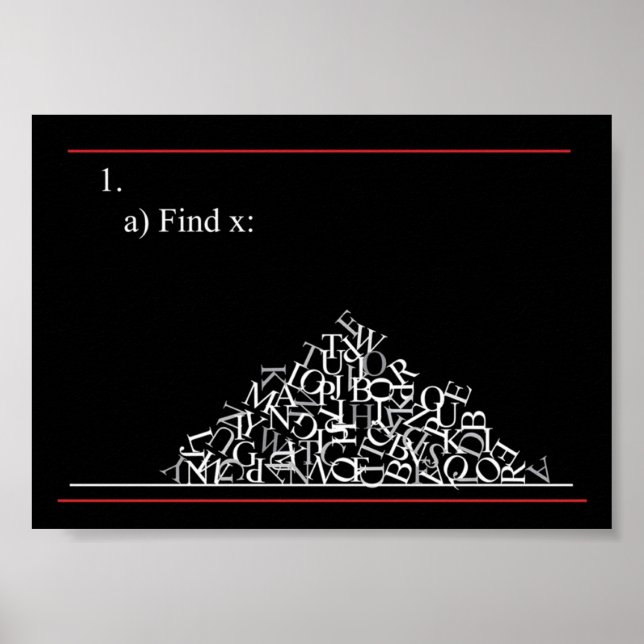 Affiche Problème mathématique (Devant)