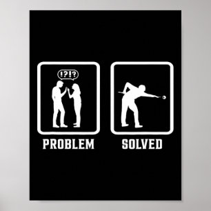 Affiche Problème résolu Pool Billard Lecteur Snooker Cue 8