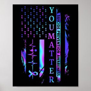 Affiche Problème Tie Dye Prévention Suicide Sensibilisatio