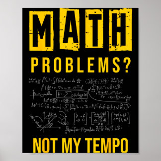 Affiche Problèmes de maths_ Pas de blagues de papa sur le