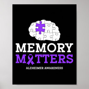 Affiche Problèmes de mémoire Heimer Purple Ribbon Heimerhe