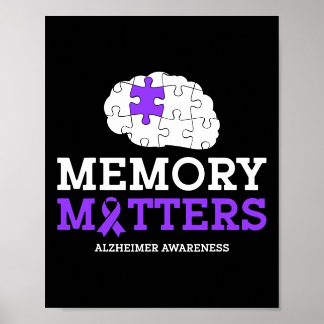 Affiche Problèmes de mémoire Heimer Purple Ribbon Heimerhe (Devant)