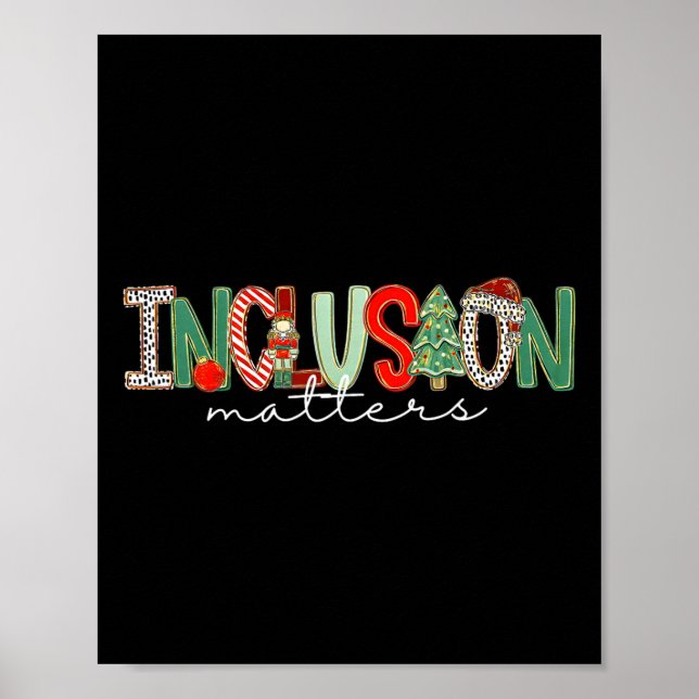 Affiche Problèmes de Noël pour l'inclusion Enseignant Sped (Devant)