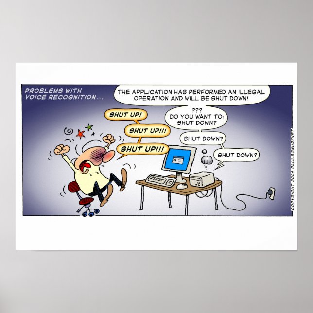 Affiche Problèmes de reconnaissance vocale (Devant)